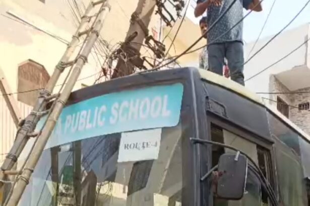 स्कूली बच्चों को छूकर गुजरी मौत