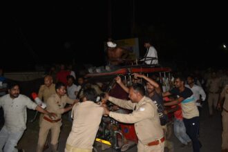 हादसे में दो की मौत पर बवाल