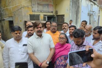 बम धमका भाजपा नेता मौके पर