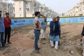 डा. वाजपेयी ने किया लिंक रोड का निरीक्षण