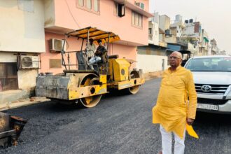 कैंट विधायक ने लिया लिंग रोड का जायजा