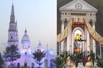 क्रिस्मस पर माइनर बेसिलिका रौशनी