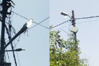 दिन में जलाकर रात में बुझा रहे स्ट्रीट लाइट