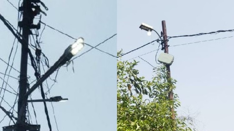 दिन में जलाकर रात में बुझा रहे स्ट्रीट लाइट