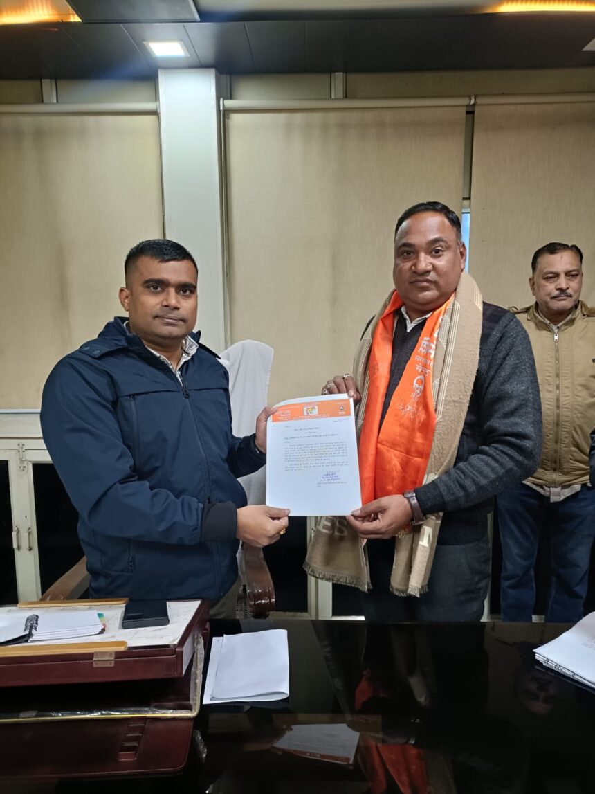 शिव सेना का नगरायुक्त को ज्ञापन