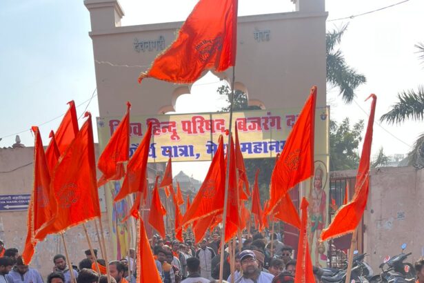 शहर में बजरंग दल की शौर्य यात्रा